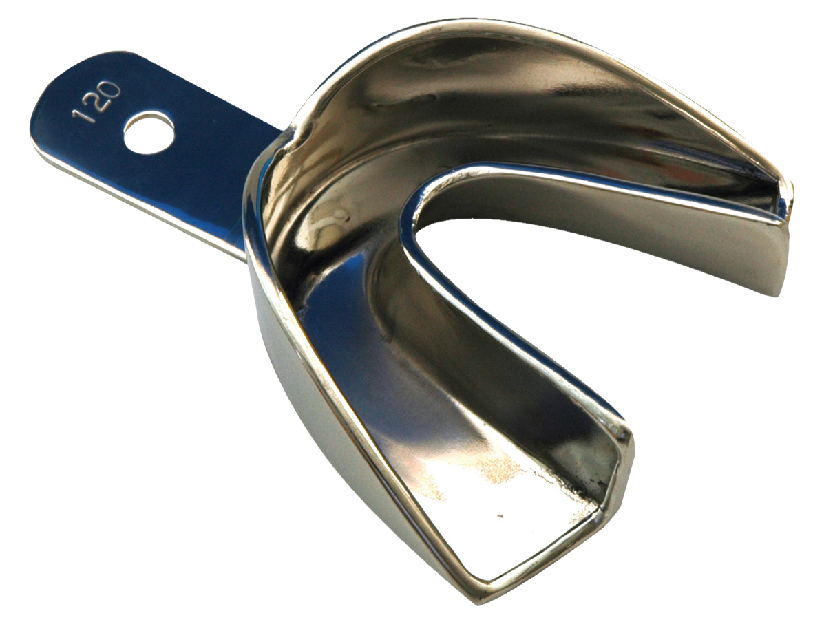 HS Impression Tray Stainless Steel Solid Lower Large No.120