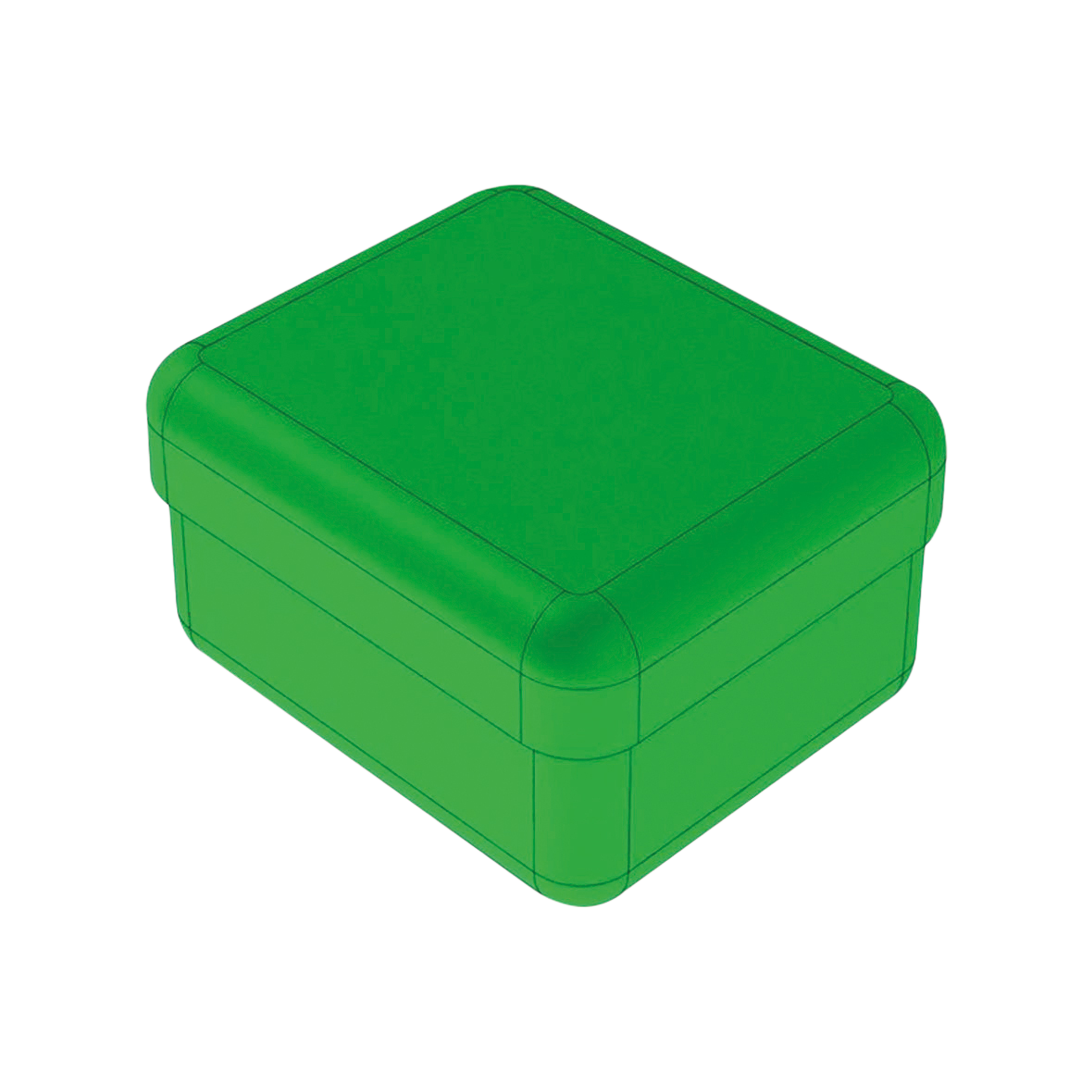 Bur Box Empty Green 5 x 4 x 3cm