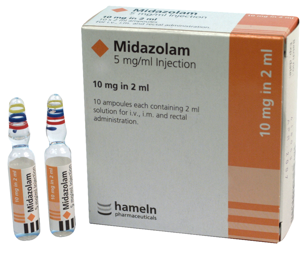 Midazolam 5mg/ml Solution for Injection/Infusion 10mg in 2ml Ampoules 10pk