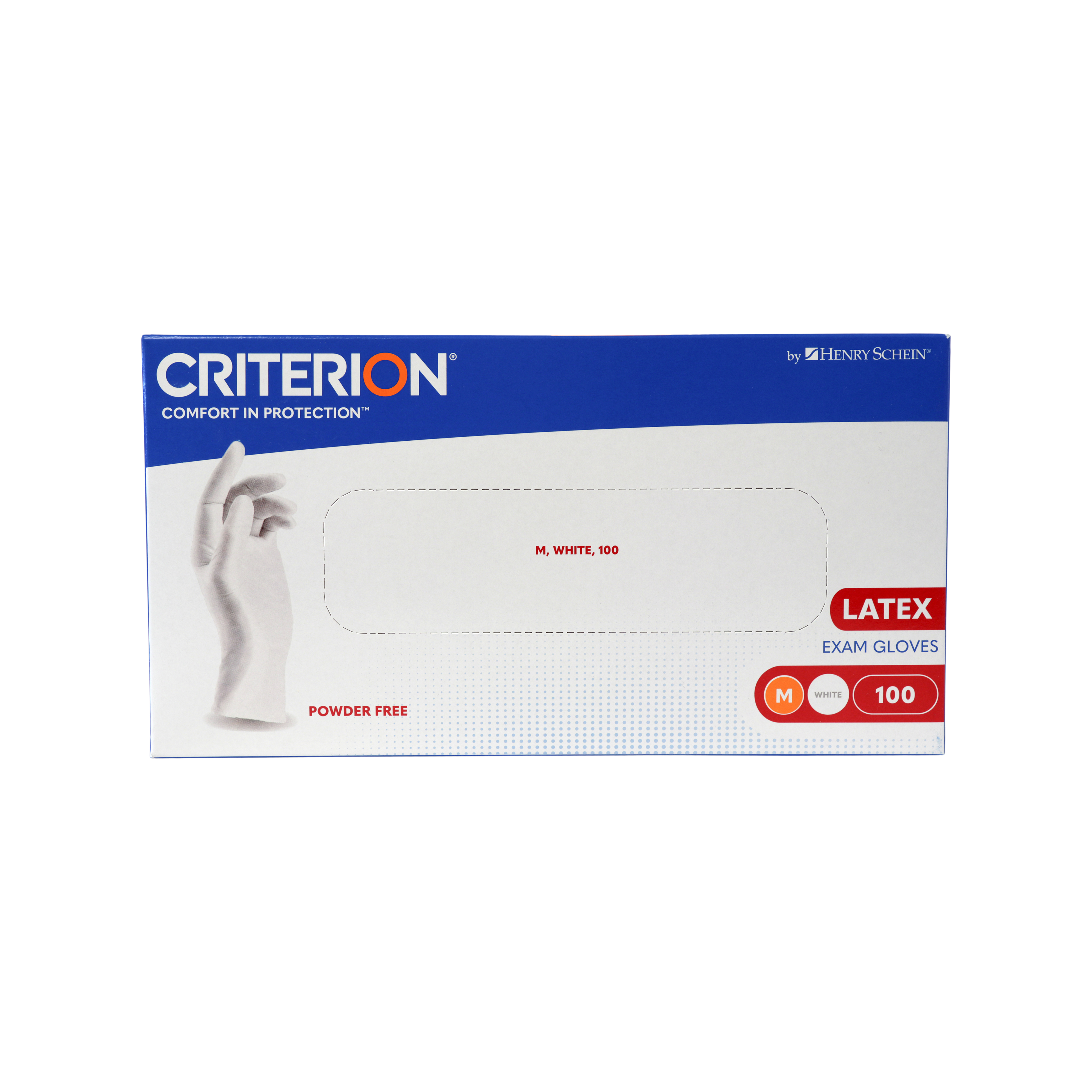 Criterion Gloves Latex Powder-Free Medium 100pk