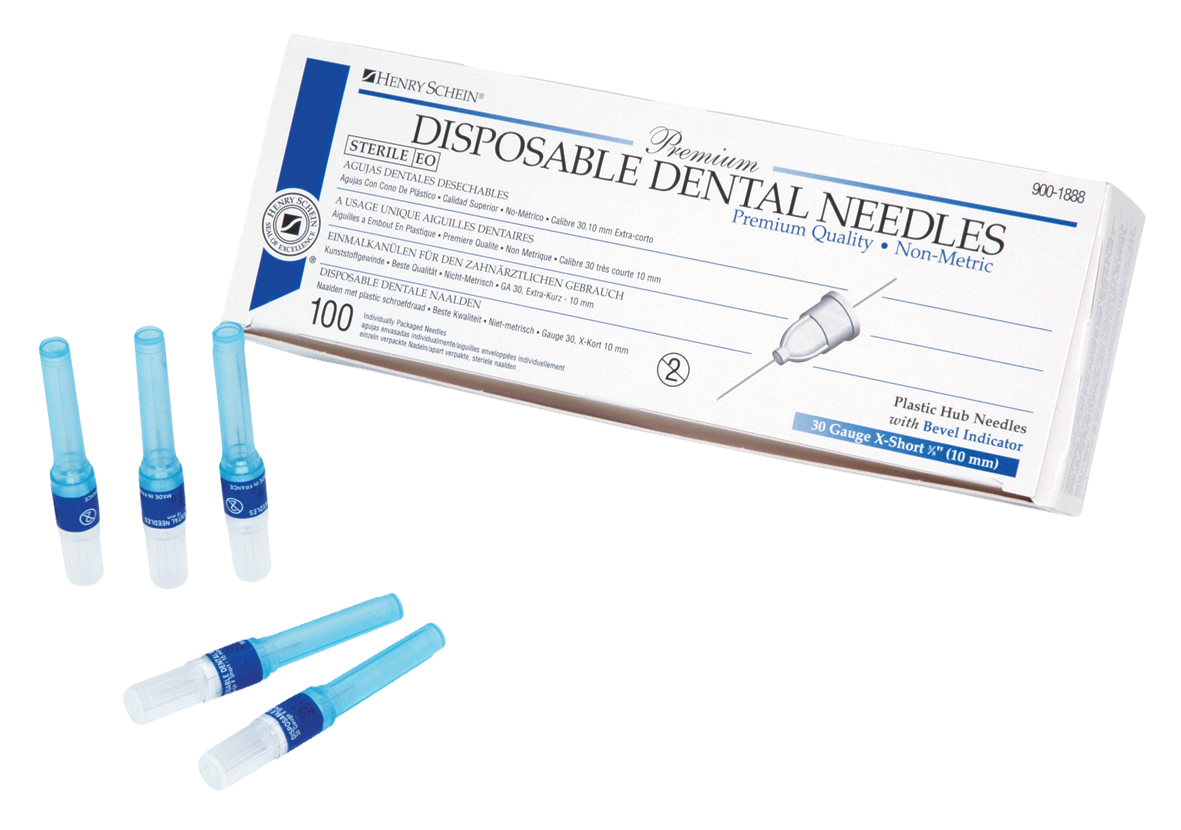 HS Needles Premium Plastic Hub Disposable 30G Extra Short 10mm 100pk