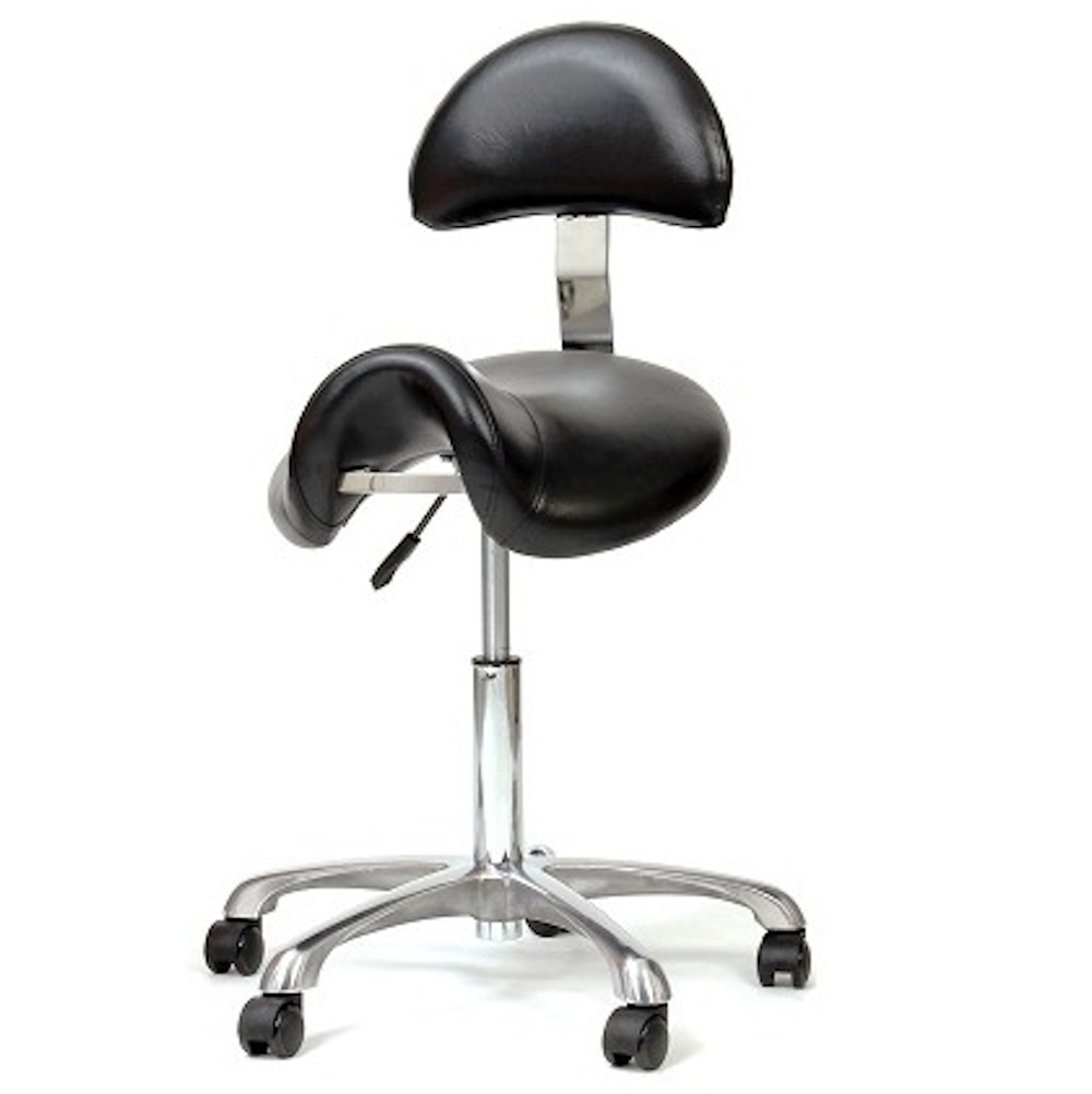 Vita comfort met rugleuning - zwart, 46-64cm