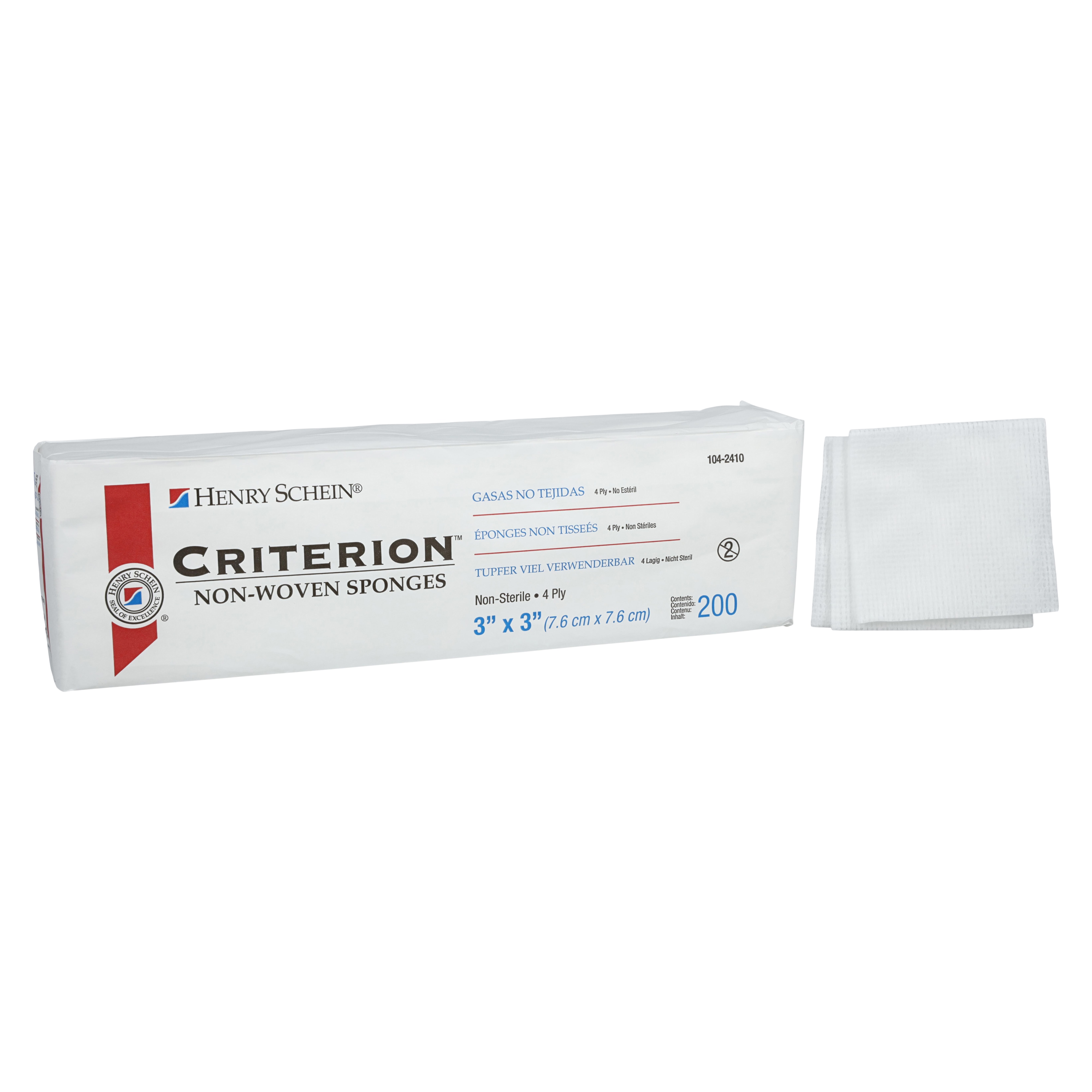 Criterion Rayon/Polyester Blend Non-Woven Sponge 3x3" 4 Ply Non-Sterile Sq LF