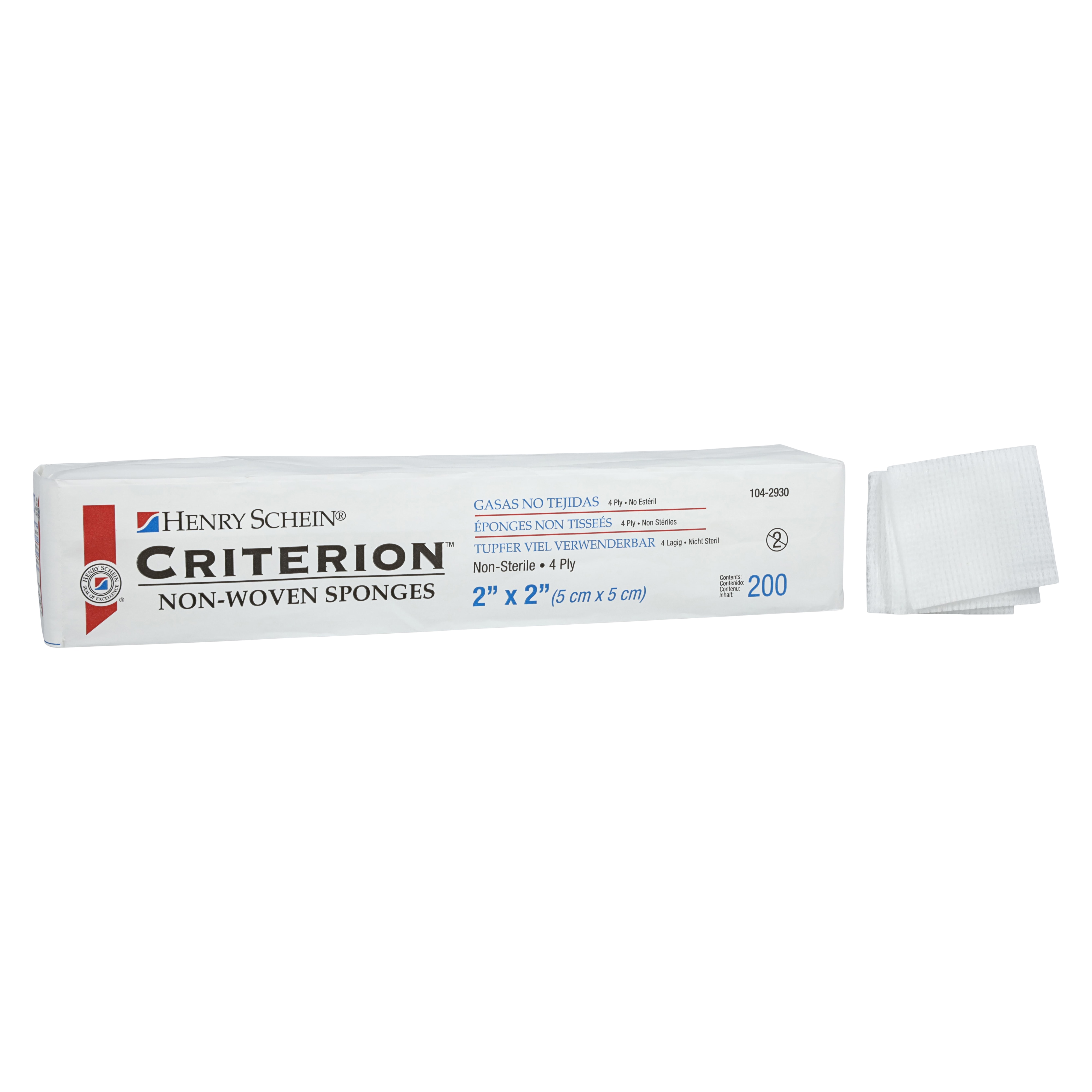 Criterion Rayon/Polyester Blend Non-Woven Sponge 2x2" 4 Ply Non-Sterile Sq LF