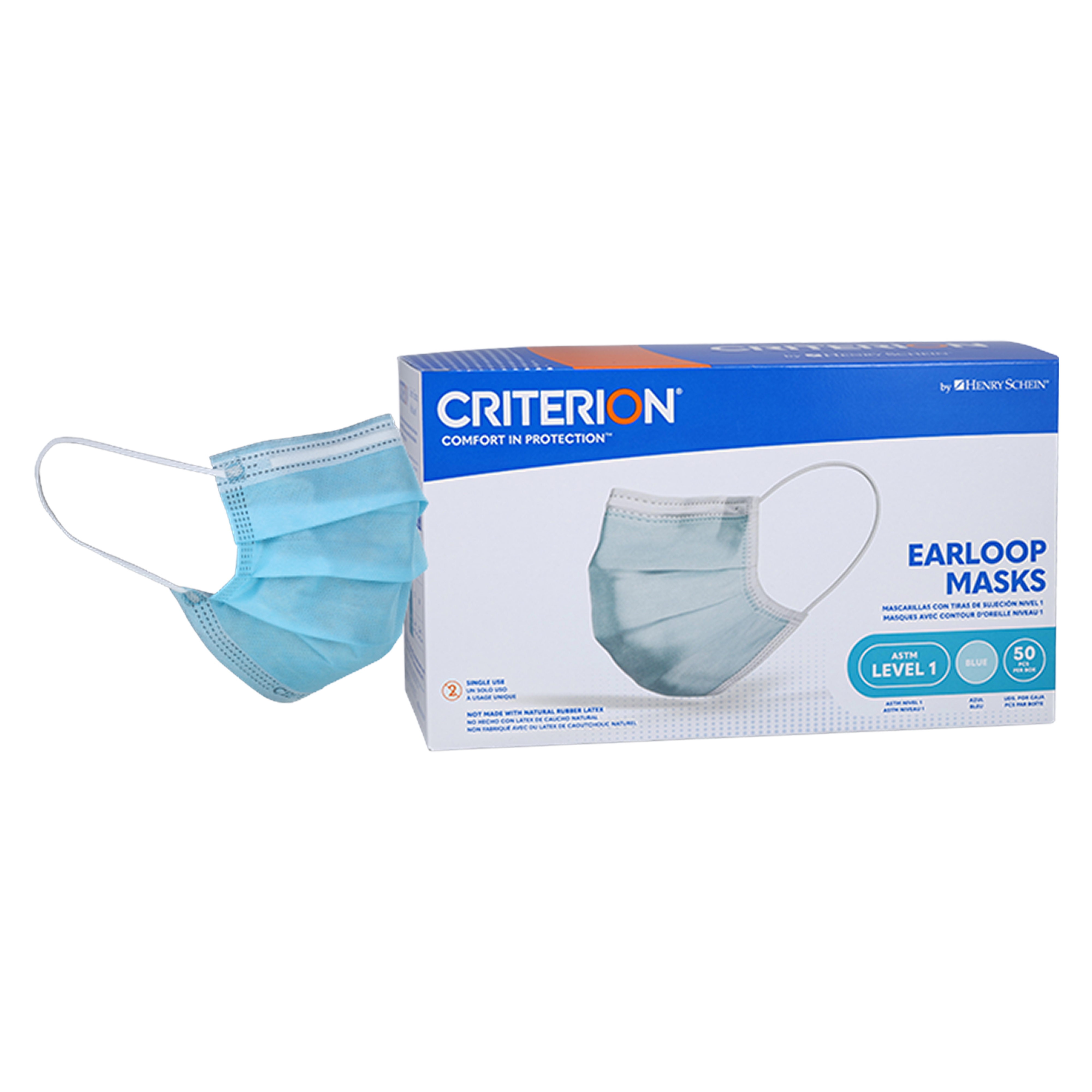 Criterion Mask ASTM Level 1 Blue Adult 50/Bx