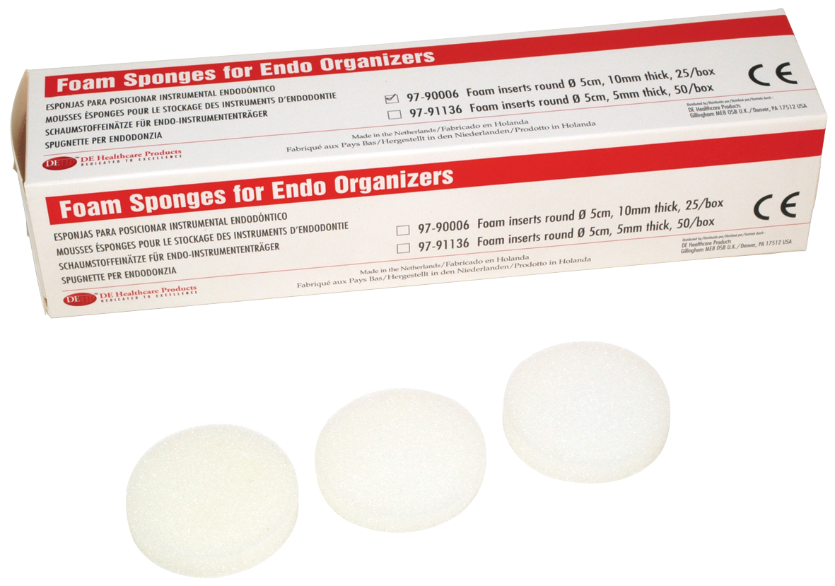 DEHP Foam Insert Round 1cm x 5cm for Endo Stand 25pk