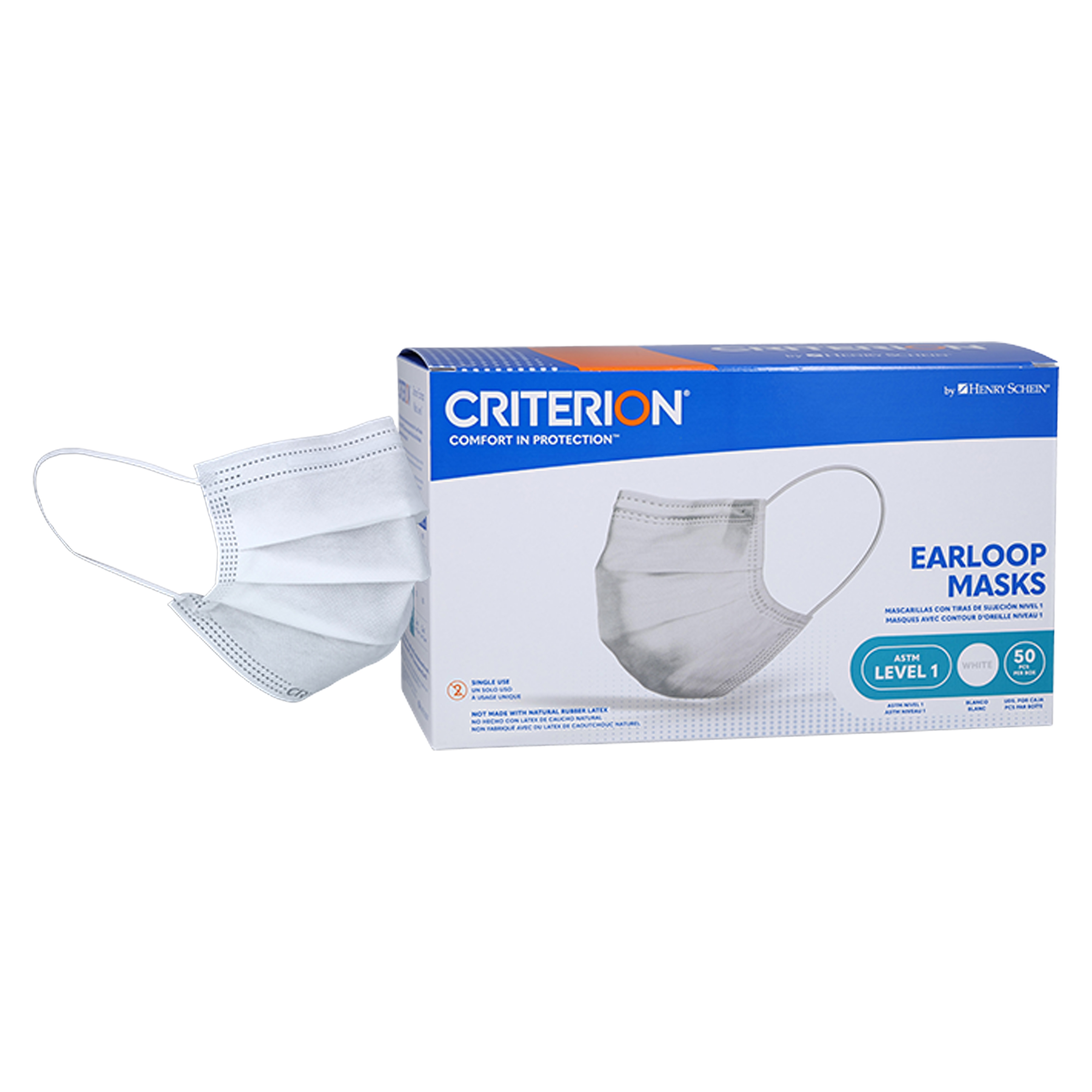 Criterion Mask ASTM Level 1 White Adult 50/Bx