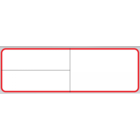 Label Thermal Coated White/Red Edge Border 1/Bx 1/Bx