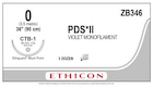 PDS II Suture 0 36" Polydioxanone Monofilament CTB-1 Violet 36/Bx