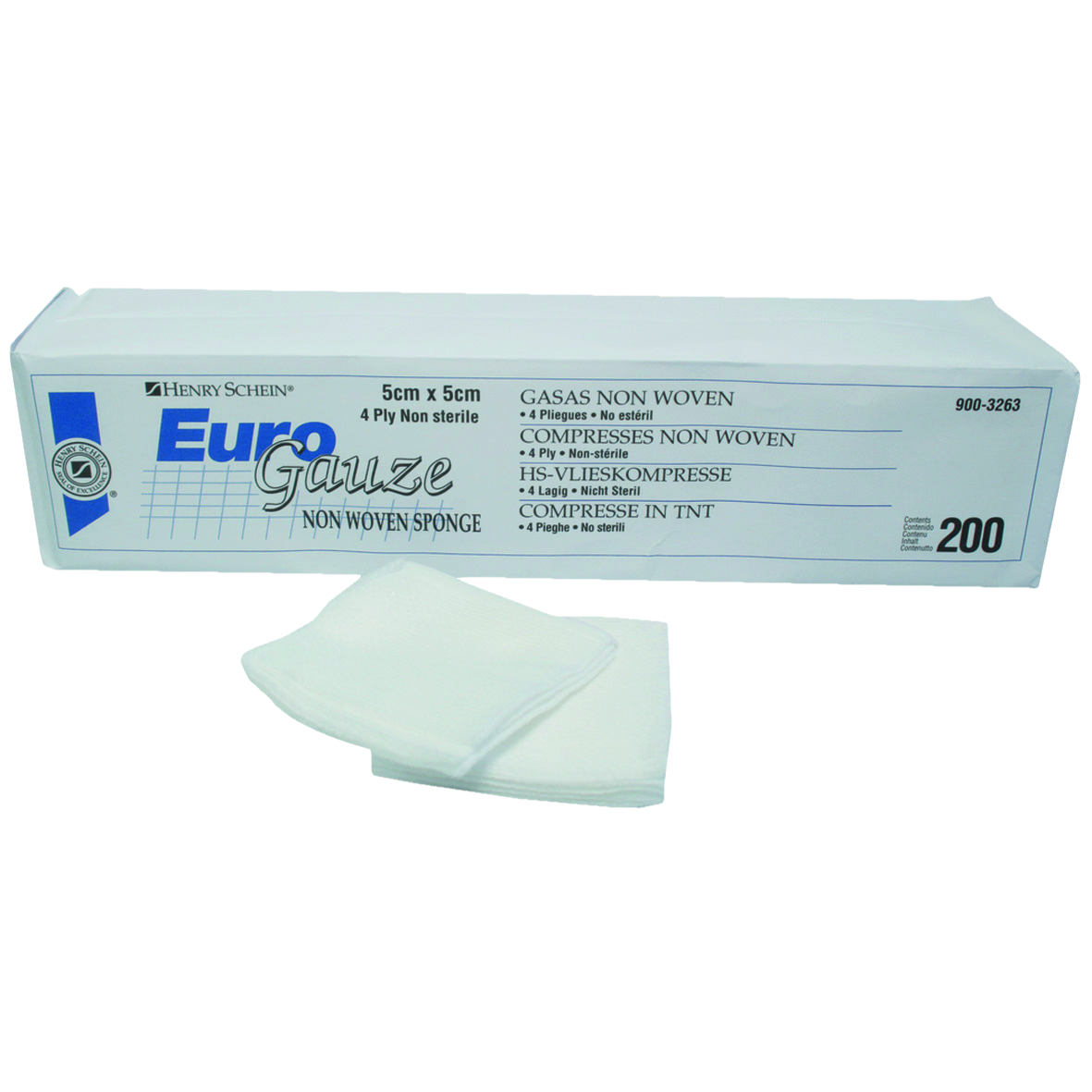 HS EuroGauze Sponges 4-Ply 5 x 5cm 200pk