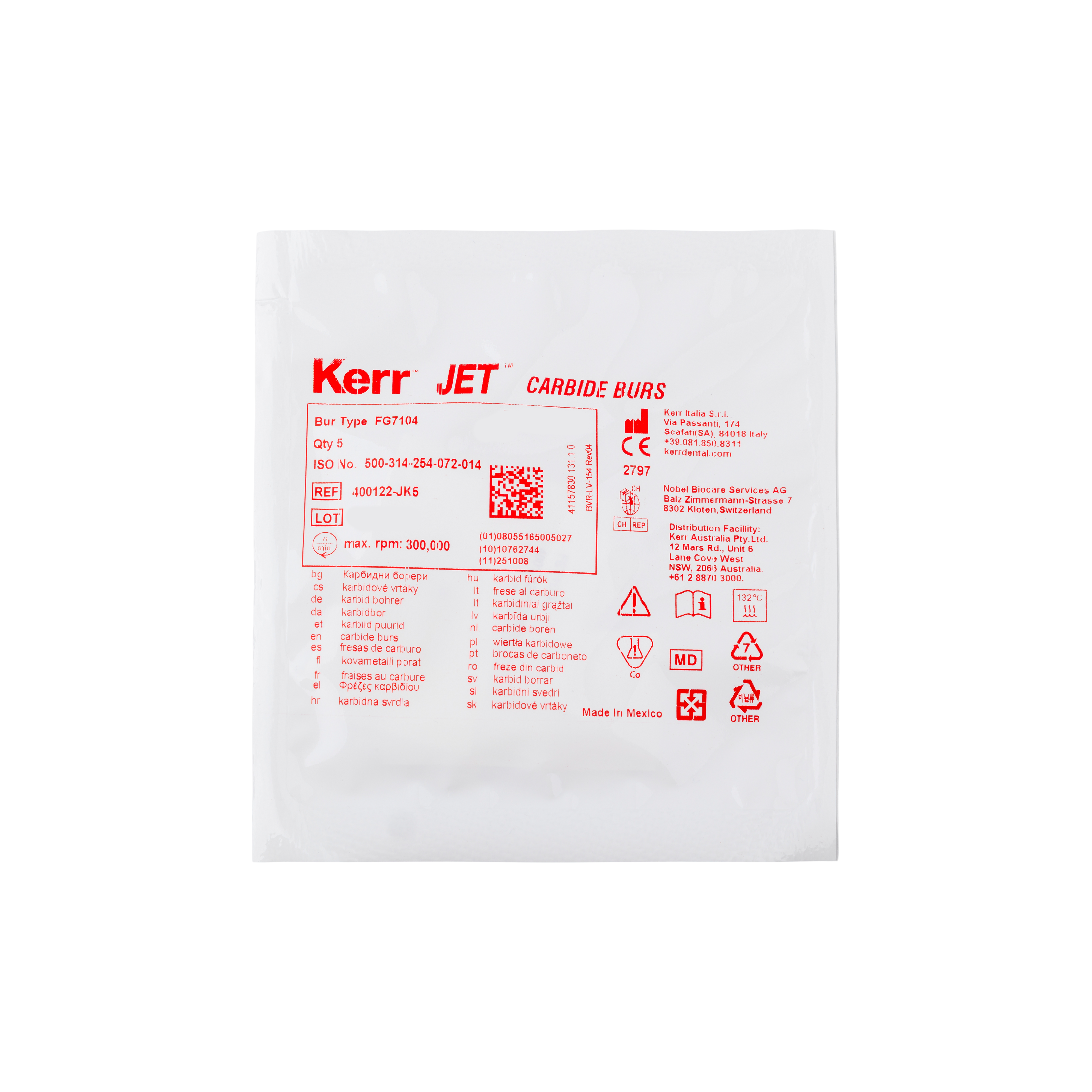 Jet TC Bur Trim Finishing FLM FG 7104 5pk