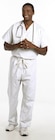Scrub Pant 1 Pocket Medium White Unisex Ea