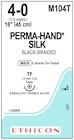Perma-Hand Suture 4-0 18" Silk Braid TF Black 24/Bx