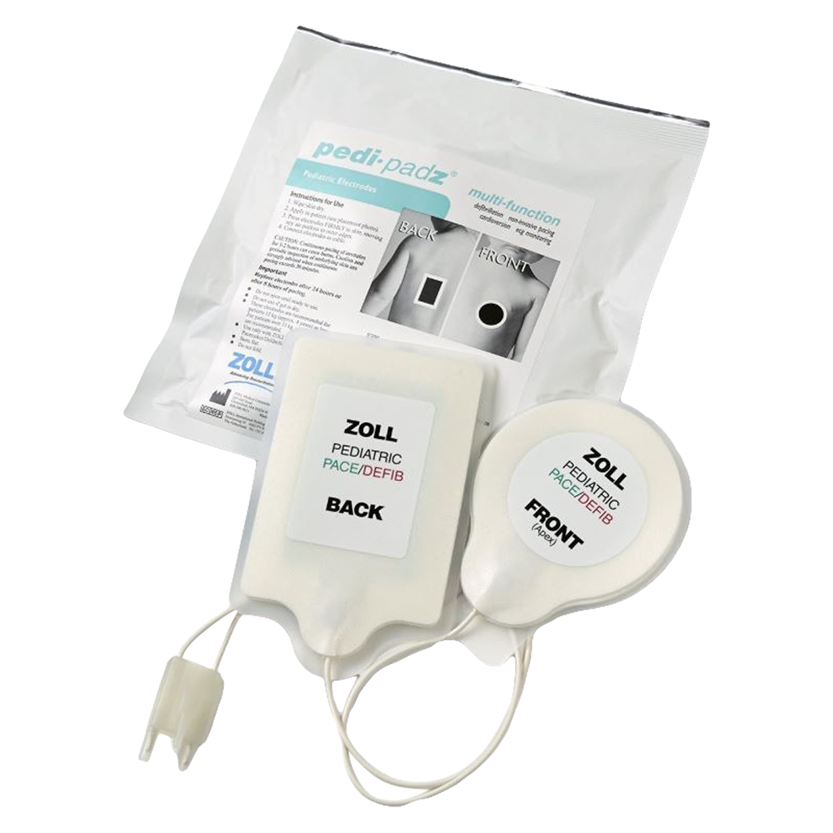 Pedi-Padz Defibrillator Electrode Pediatric New Polyethylene Foam 3.6x4.8 6/Ca