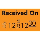 Label Received On Fluorescent Orange Paper .78x4375" 20K/Bx