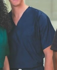 Scrub Shirt 1 Pocket Set-In Short Sleeves X-Small Navy Unisex Ea