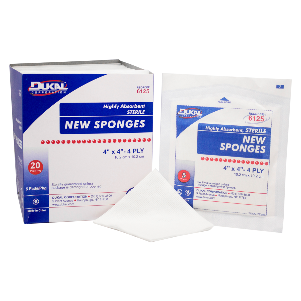 Rayon/Polyester Blend Gauze Sponge 4x4" 4 Ply Sterile LF