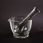 Mortar & Pestle Set Flint Glass 4oz Ea