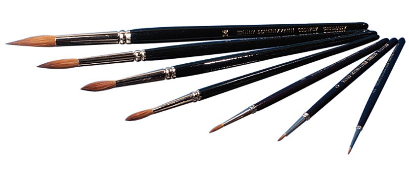 HS Red Sable Brush with Black Handle 3