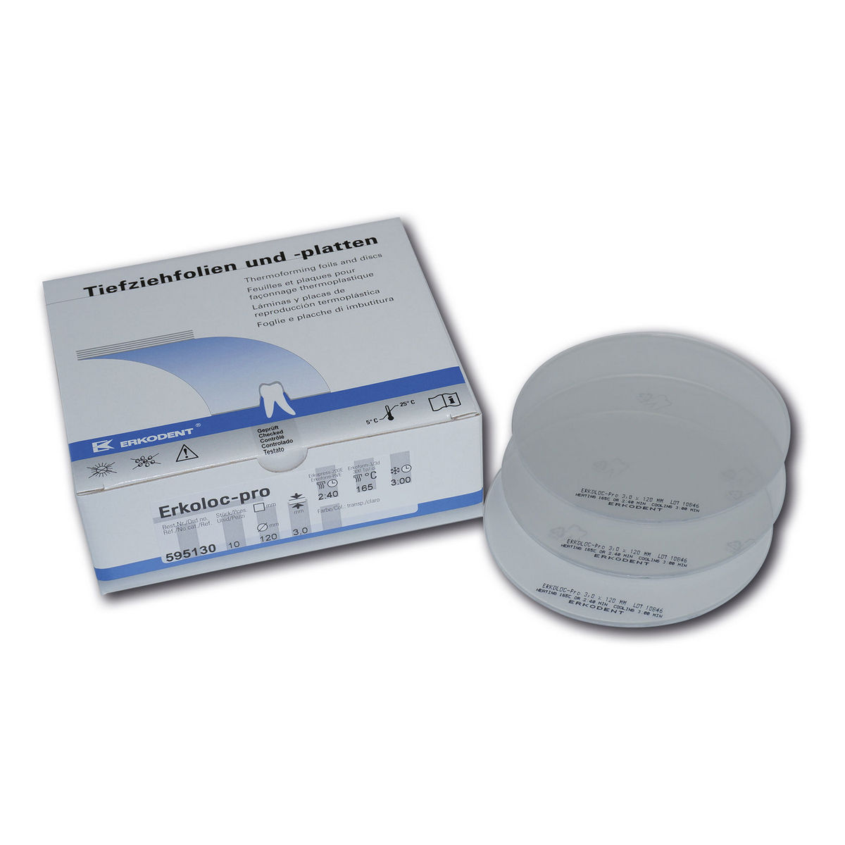 Erkoloc-pro transparant met isoleerfolie Ø 120 mm - Dikte 3 mm, 10 stuks