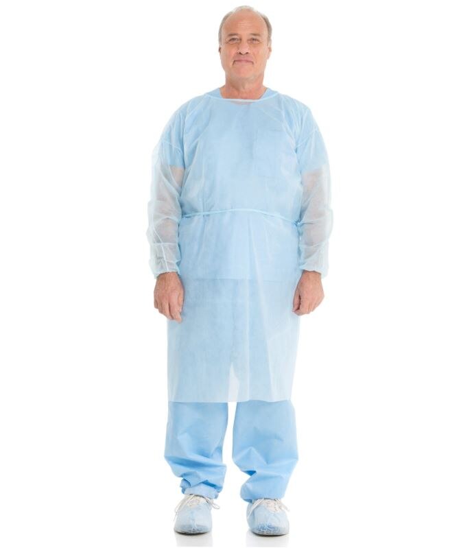 Valueselect Protective Gown Spunbonded Composition X-Large Yellow 100/Ca