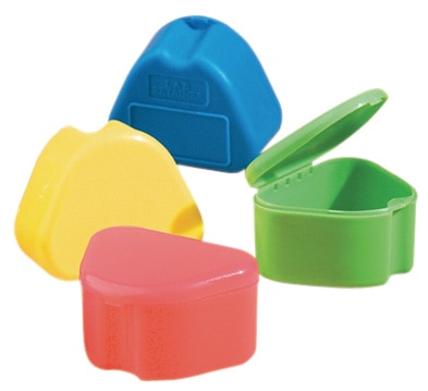 HS Denture  Retainer Box Deep Assorted Colours 12pk