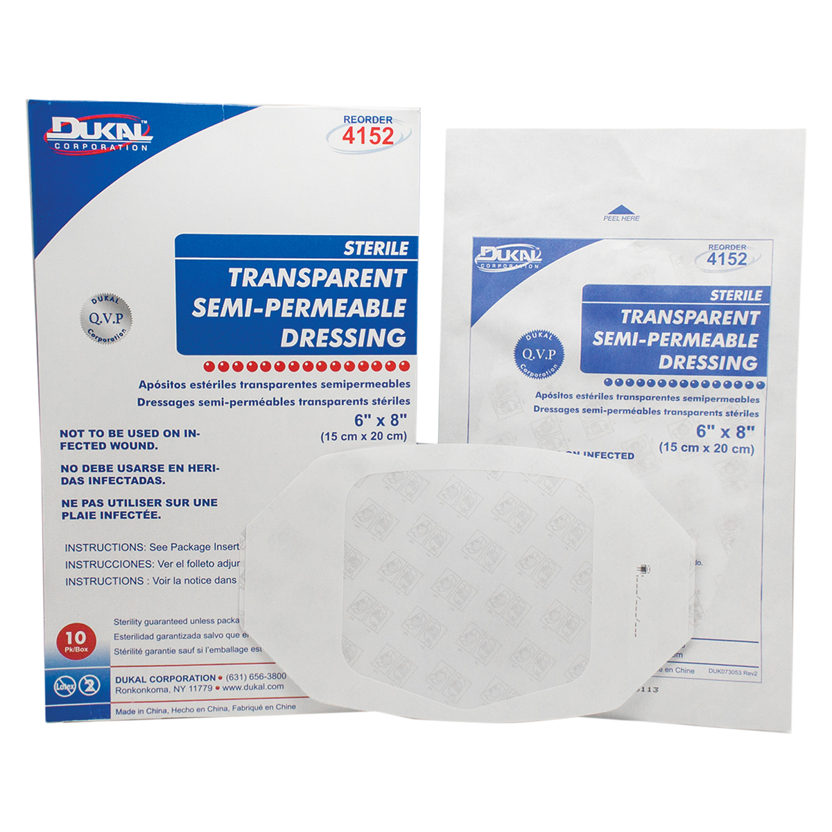 Film Dressing 6x8" Sterile Adhesive Transparent LF