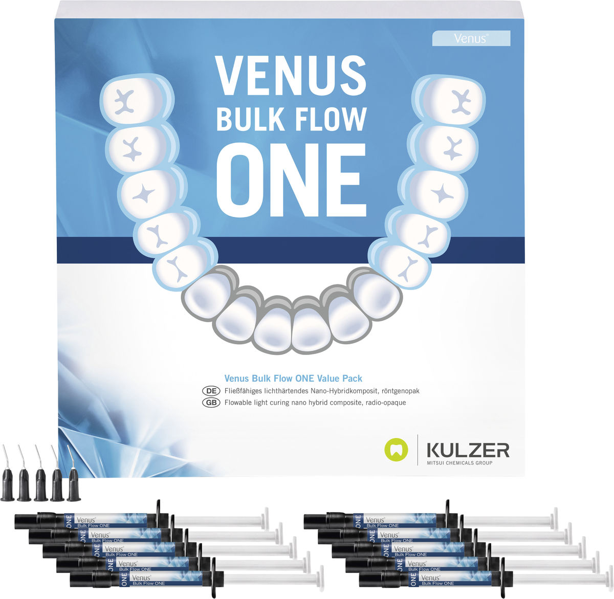 Venus Bulk Flow ONE - Value Kit, spuitjes - 10x 2 g en 20 applicatietips