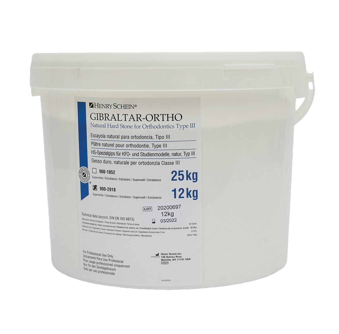 HS Gibraltar Ortho Plaster Type III Super White 12kg