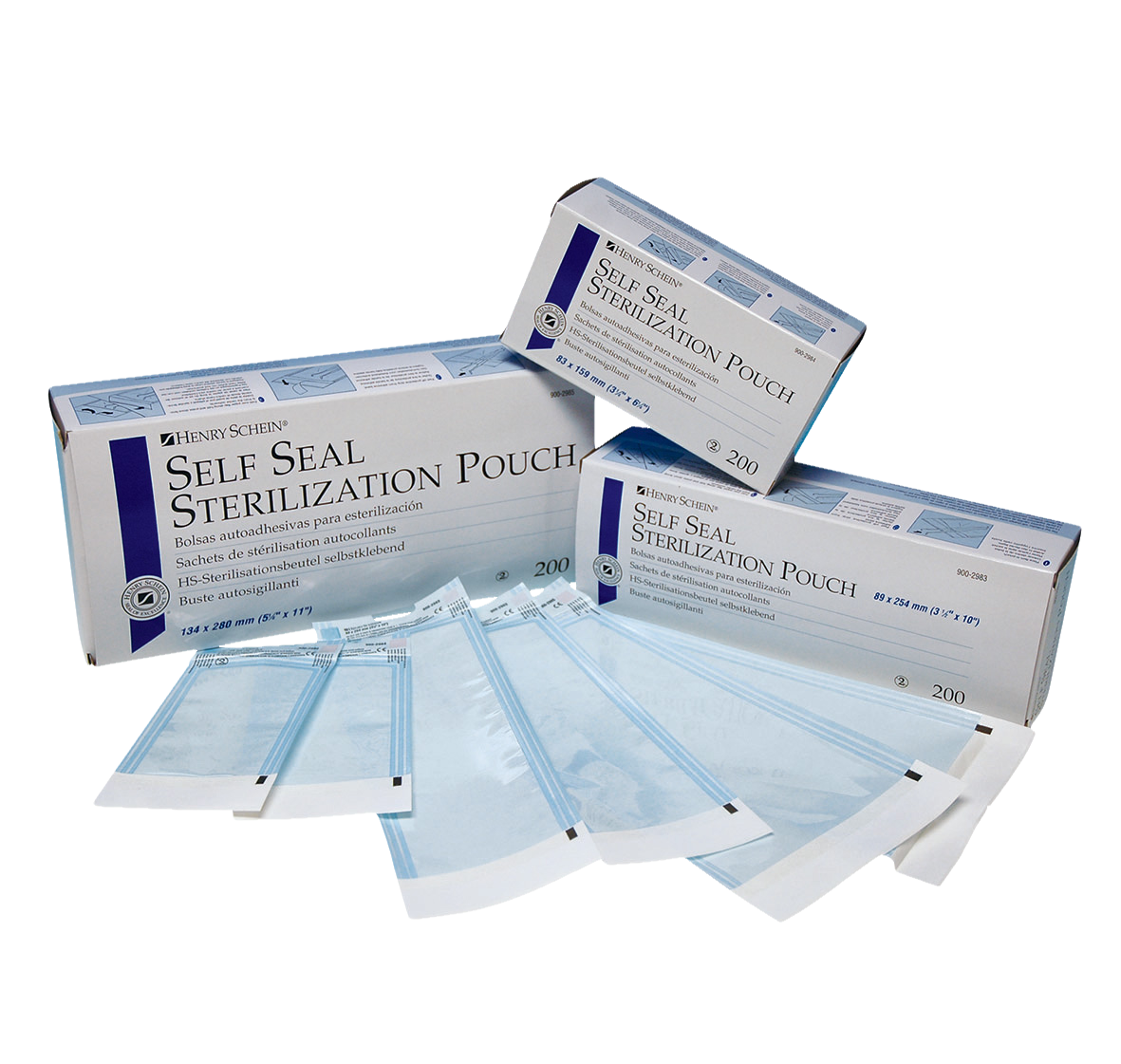 HS Sterilisation Pouches Self Seal 89x254mm 200pk
