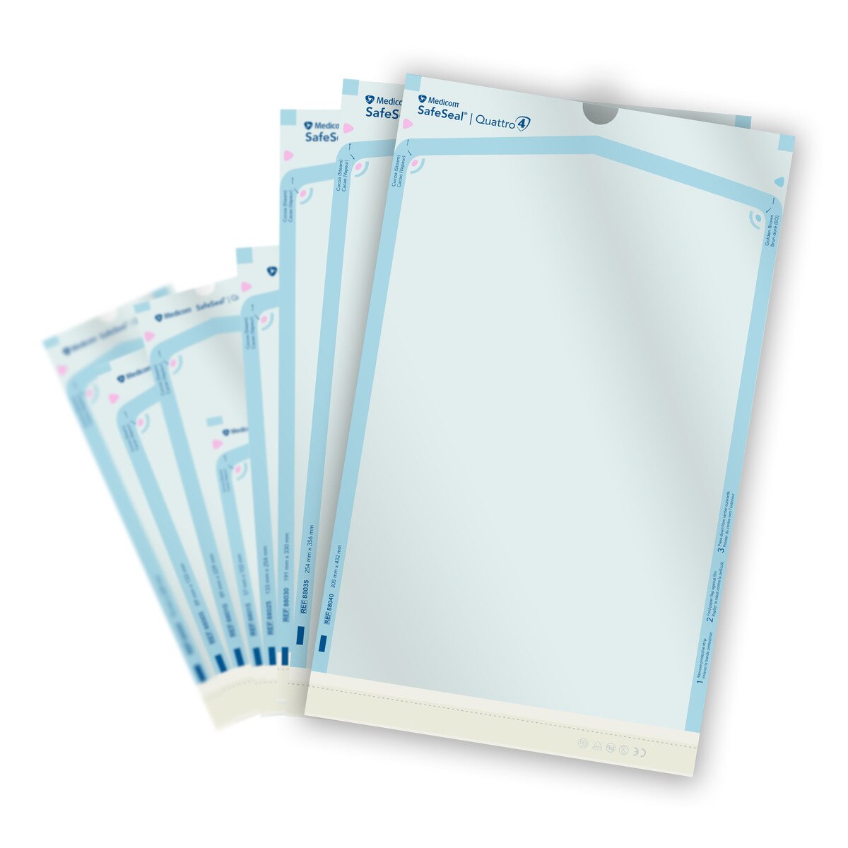SafeSeal Quattro sterilisatiezakjes - 191 x 330 mm, 200 stuks