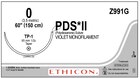 PDS II Suture 0 60" Polydioxanone Monofilament TP-1 Violet 12/Bx