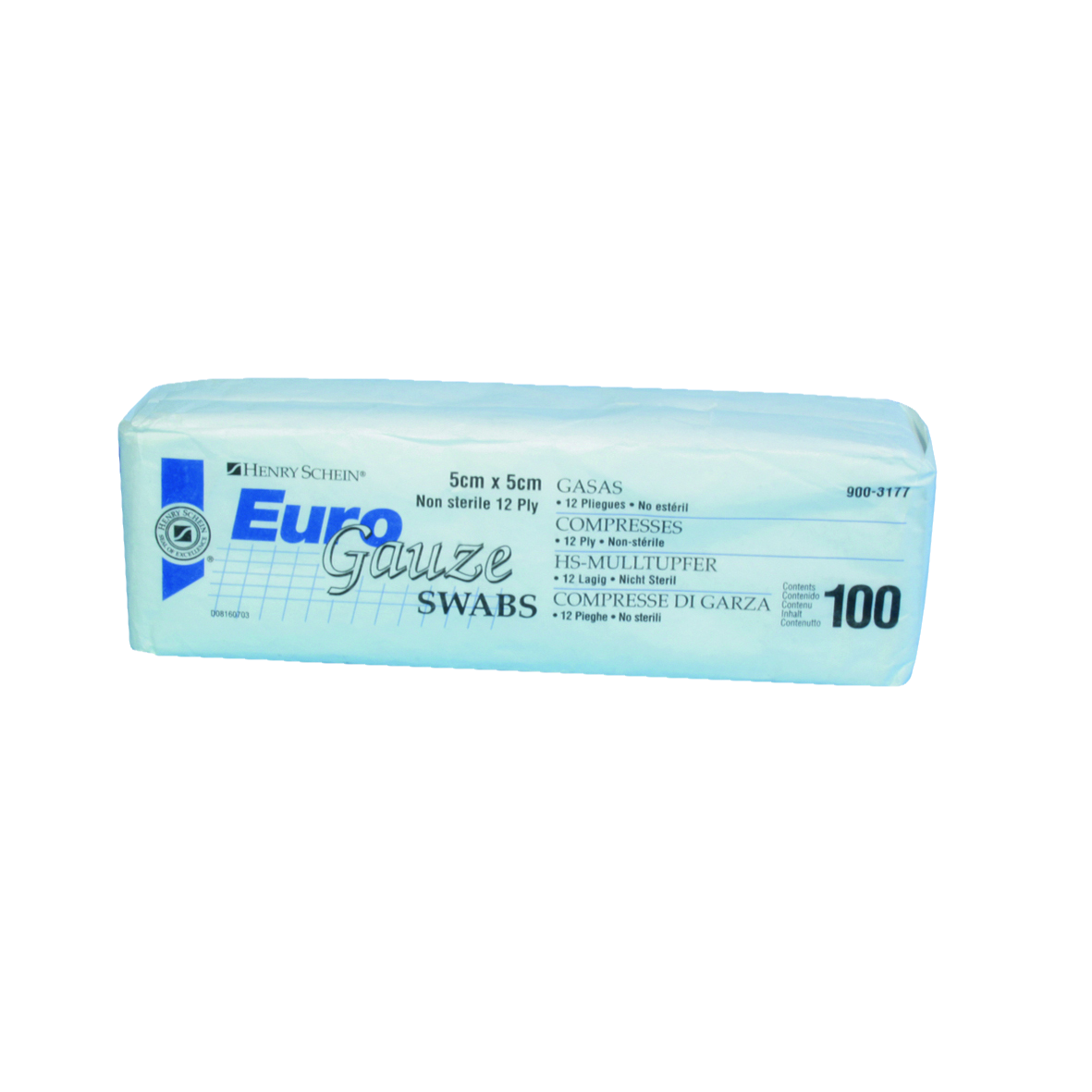 HS EuroGauze Swabs Non-Sterile 12-Ply 10 x 10cm 100pk