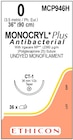Monocryl Plus Suture 0 36" Triclosan/Polyglecaprone 25 Mnflmnt CT-1 Undyd 36/Bx