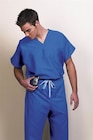 Fashion Seal Scrub Shirt VNck Pckt XLng Cp Shrt Slv 3X Large Blubry Unisex Ea