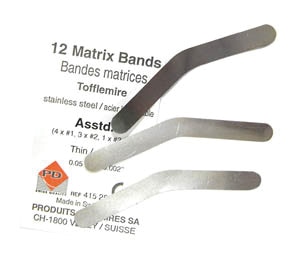 Bandes Matricielles Tofflemire Dentaires Universelles - Acier Inoxydable 0,04 Mm - Neuf Pour Laboratoire Ou Cabinet