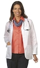 Lab Jacket 3 Pockets Long Sleeves 28.5 in Small White Womens Ea