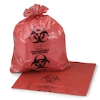 Biohazard Bag 2mil 55x60" Red/Black Flat Seal LLDPE 50/Ca