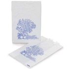 Bedside Bag White/Blue Floral 7x11-1/2x3-1/2"