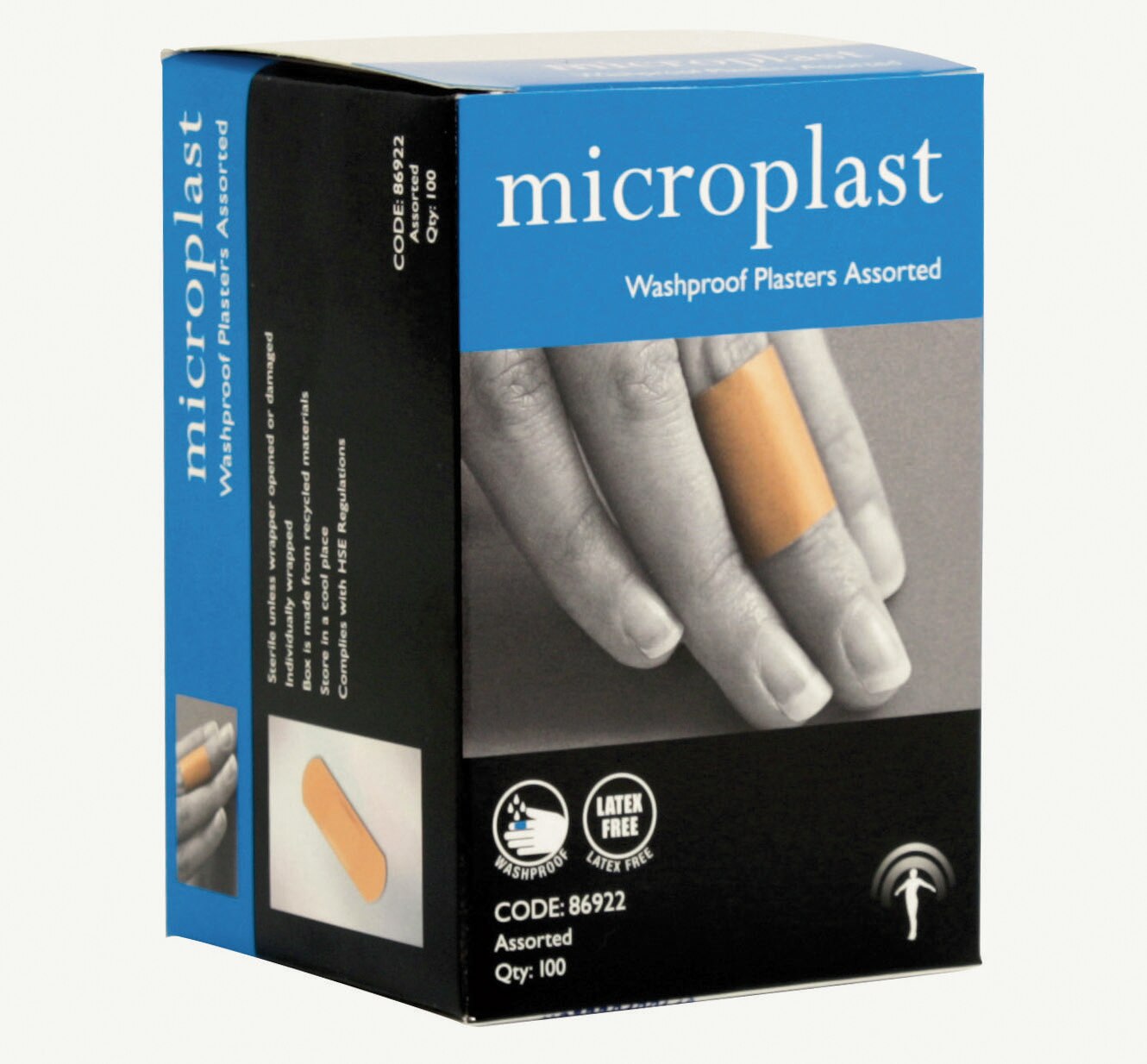 Crest Medical Microplast Washproof Plasters 2.5 x 7.5cm 100pk ACC857 ...