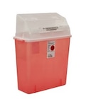 Sharps Container 3gal Trans Rd 6x14x20.5" Ld Thmb Tab Lk Hrzntl Drp Plstc Ea