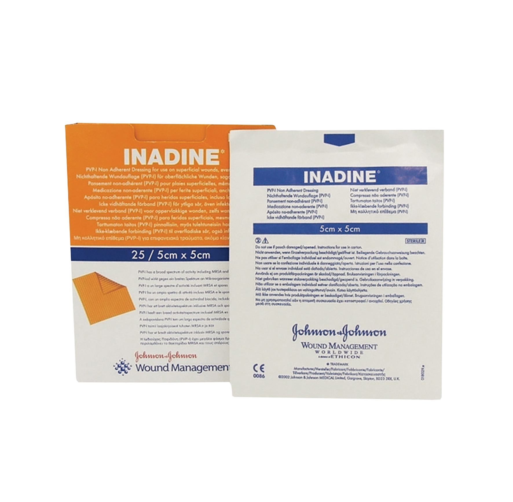 Inadine Dressing 5 x 5cm 25pk