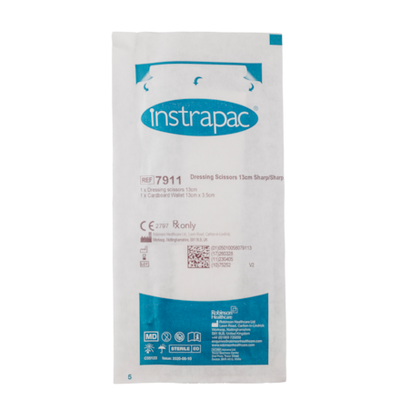 Robinson Healthcare Instrapac Dressing Scissors Sharp Sharp 13cm SUR626 ...