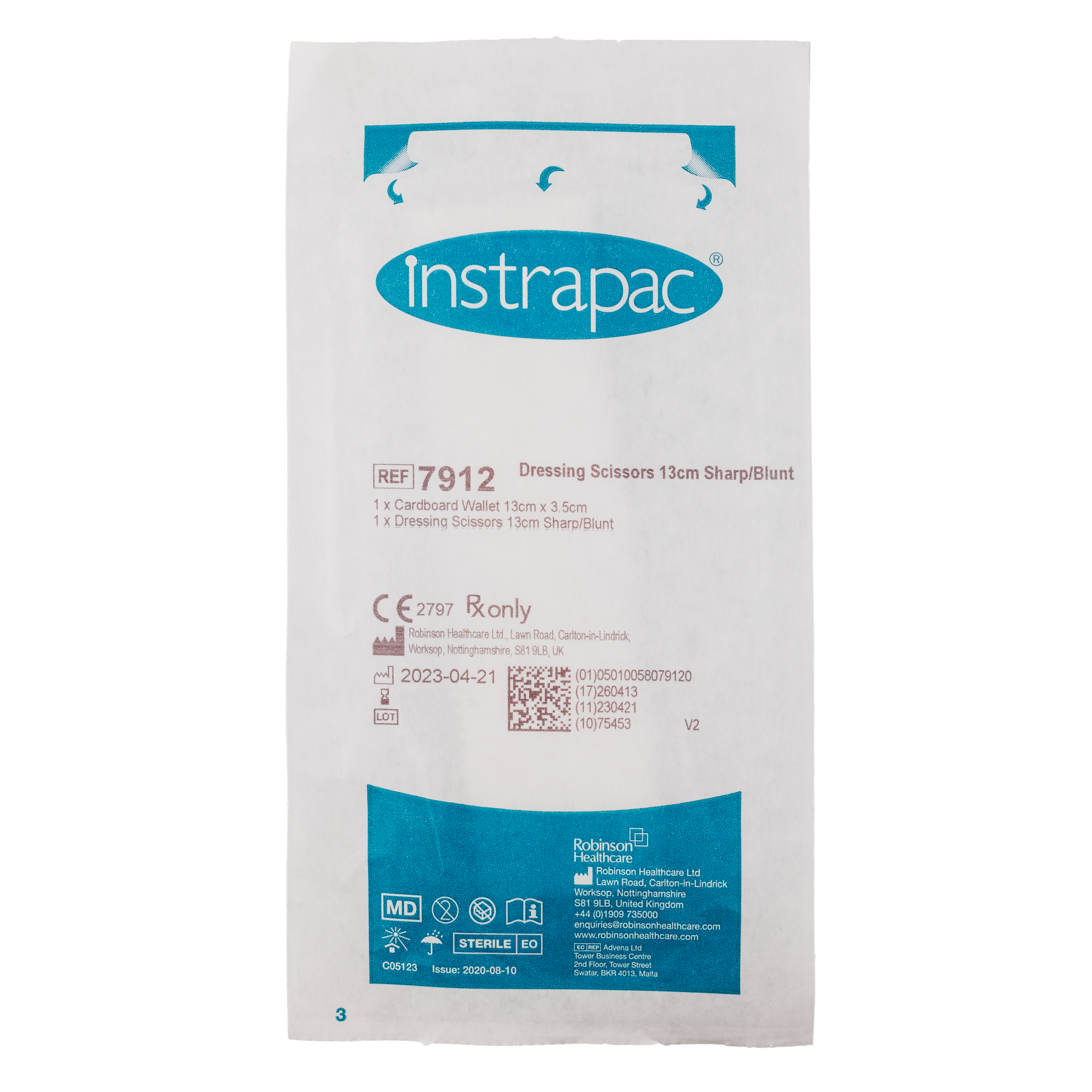 Instrapac Dressing Scissors SharpBlunt 13cm