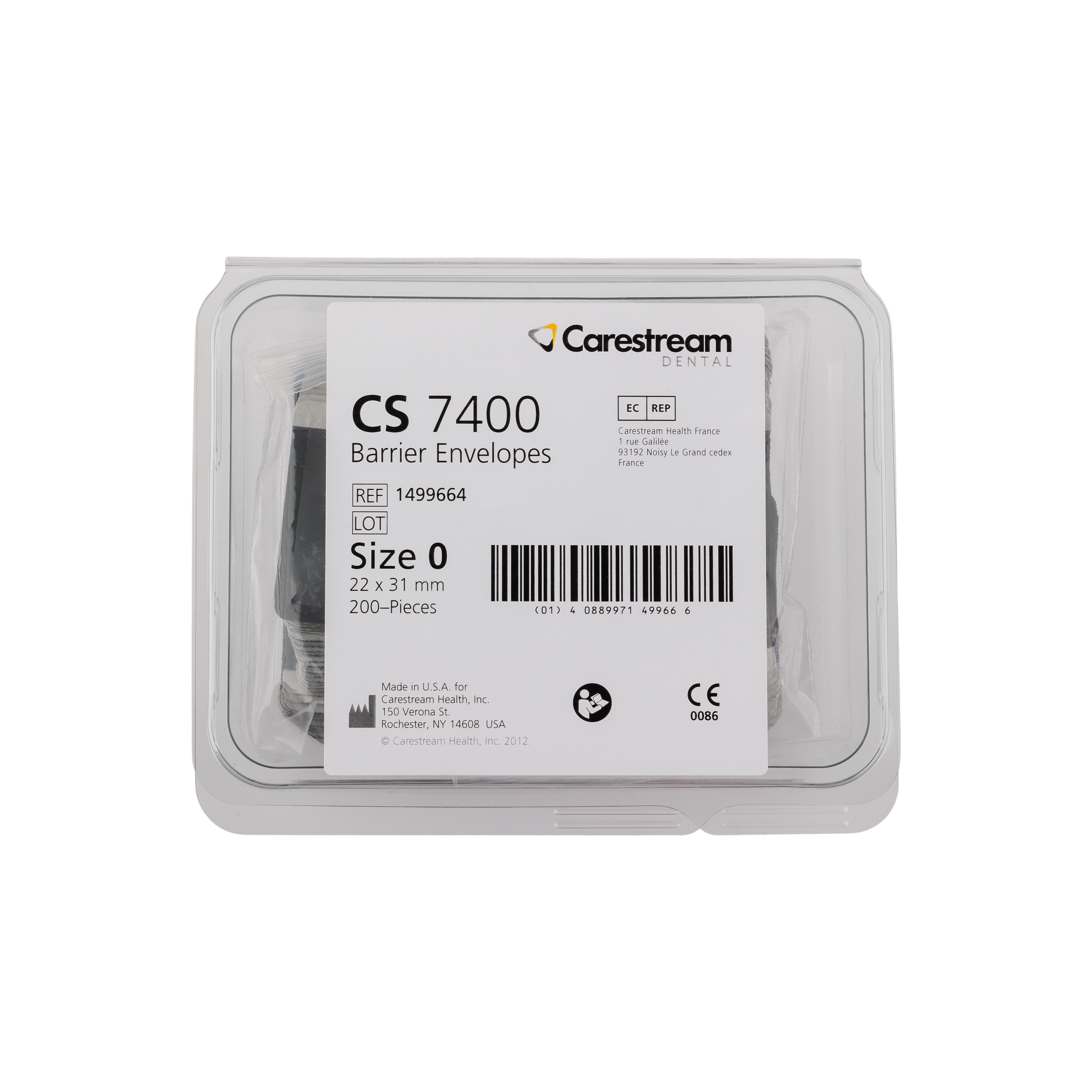 Carestream Barrier Envelopes Size 0 200pk