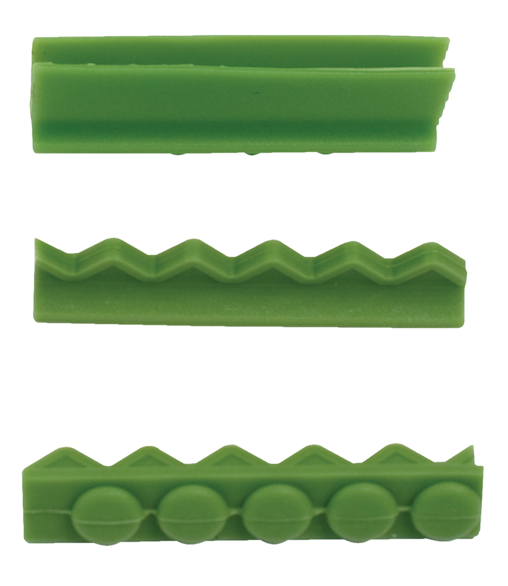 HS 5 Instrument Cassettes Silicone Rail Green 3pk