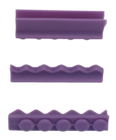 HS 5 Instrument Cassettes Silicone Rail Purple 3pk