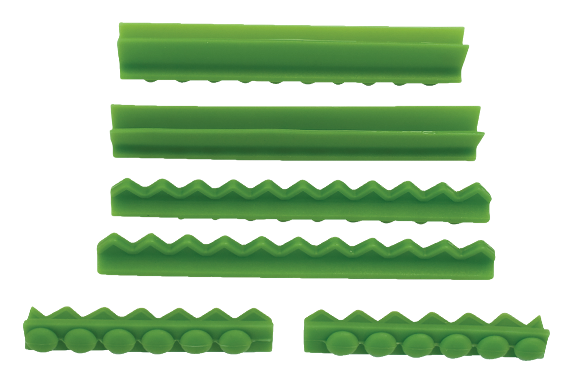 HS 20 Instrument Cassettes Silicone Rail Green 6pk