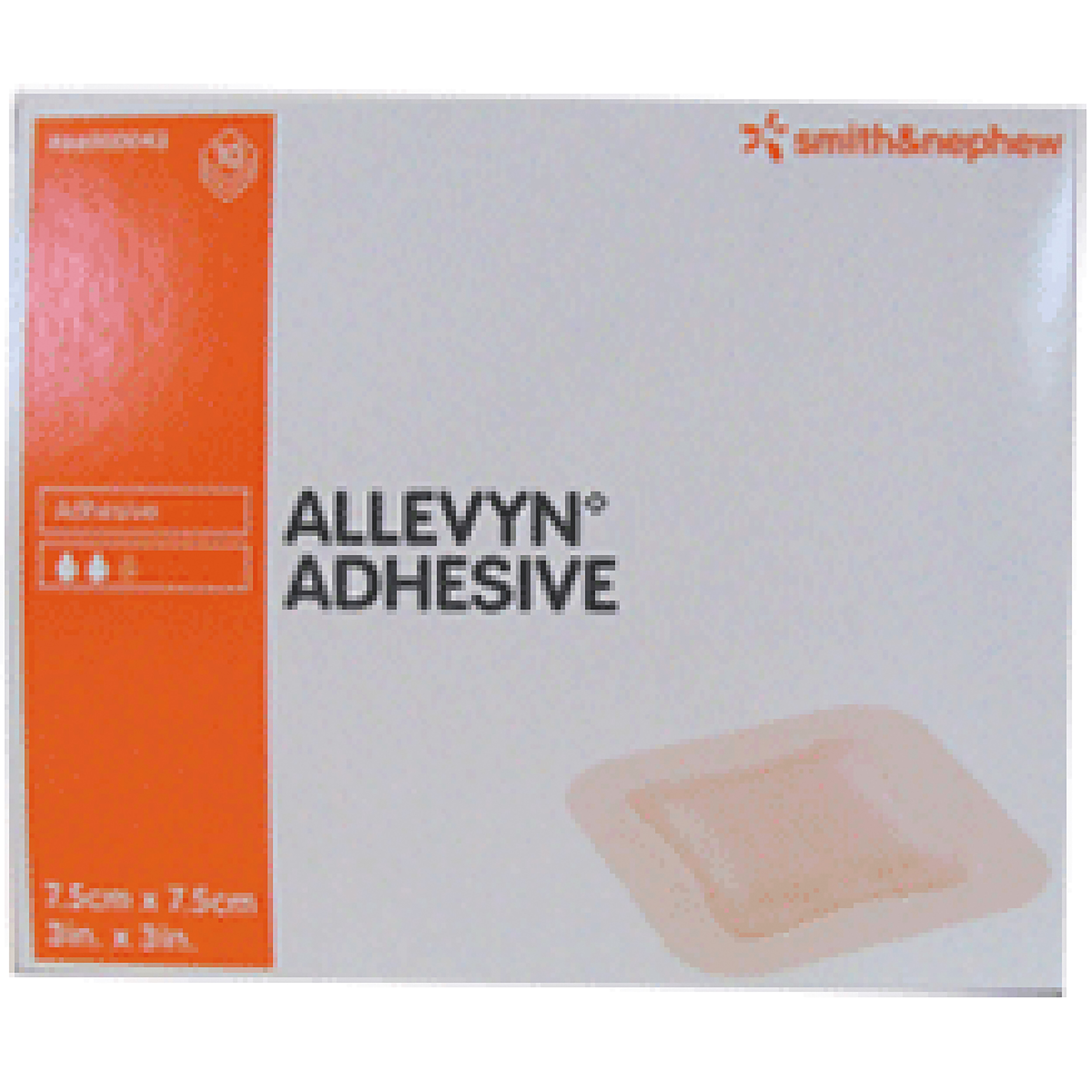Smith & Nephew Allevyn Adhesive Foam Dressing – 5x5 Inch, Box Of 10, Sterile, Gentle Adhesive, Fluid Absorption