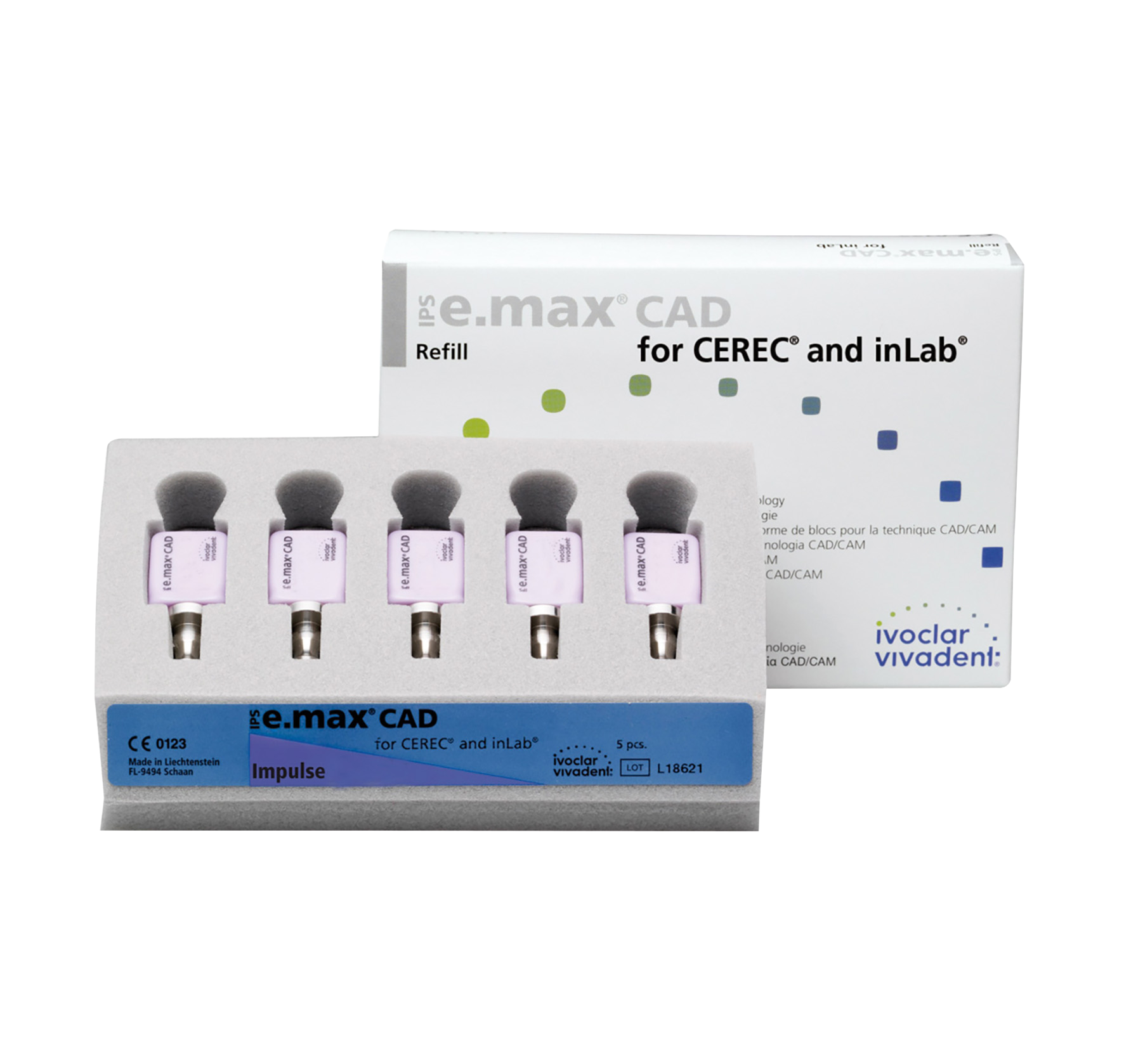 IPS e.max CAD CEREC/inLab Impulse O1 C14 5Pk